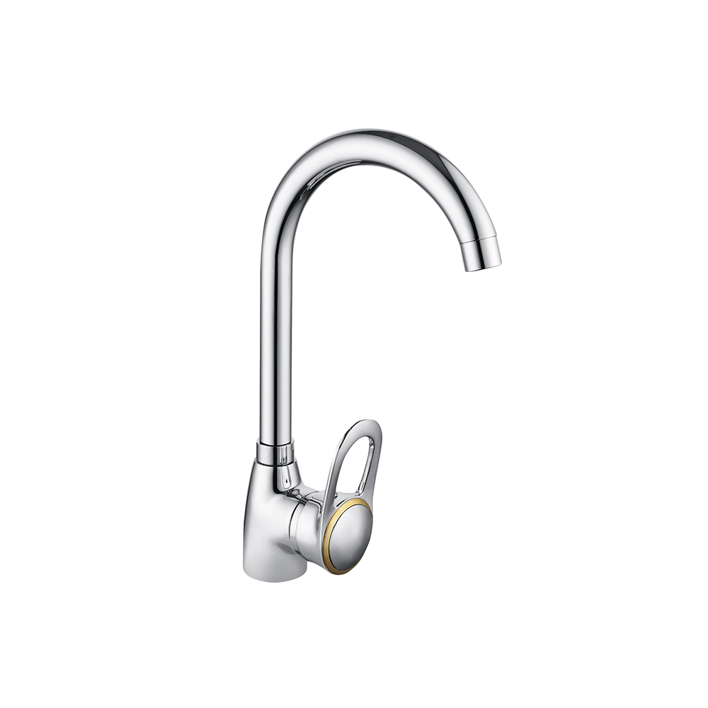 TPM-606106-High quality full copper thickened hot and cold water lengthened universal vertical arc golden valve core 40-kitchen faucet