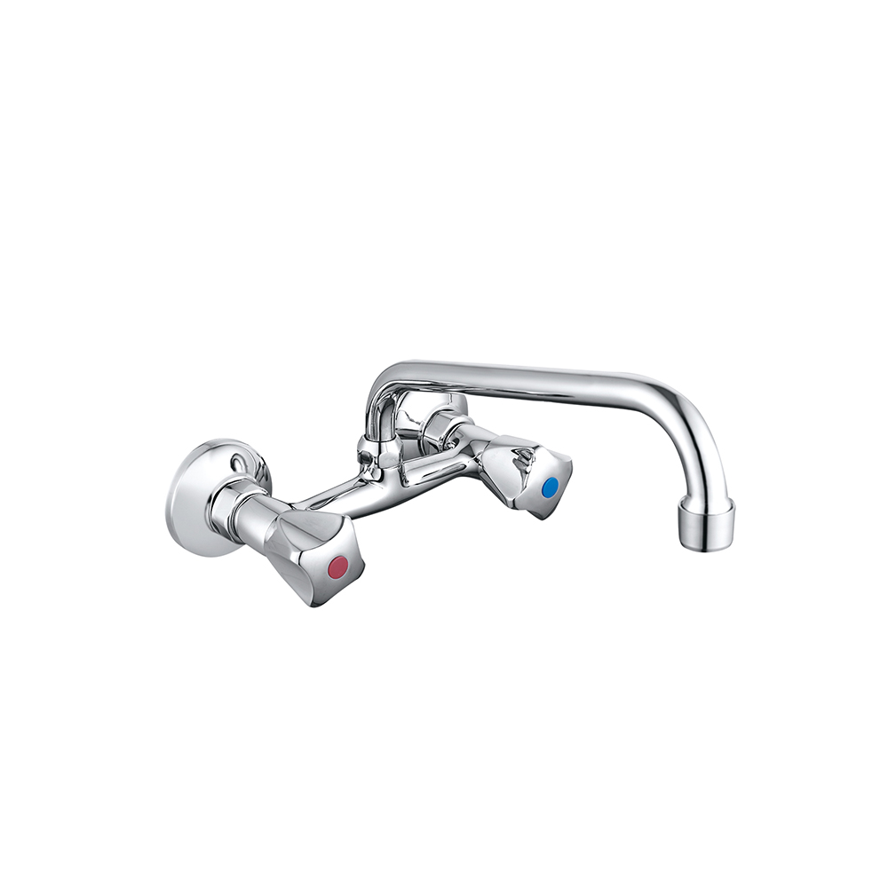 TPM-615102 Quality all-copper thickened vegetable sink sink extended mop pool hot and cold water-two-hand wheel kitchen faucet