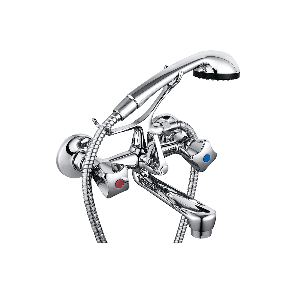 TPM-615103 High quality full copper thickened bathroom large hot and cold water-two hand wheel shower faucet
