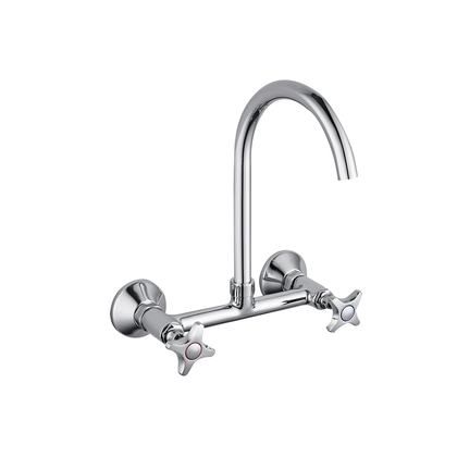 TPM-615105 High quality all copper thickened vegetable sink vertical hot and cold water-two hand wheel kitchen faucet