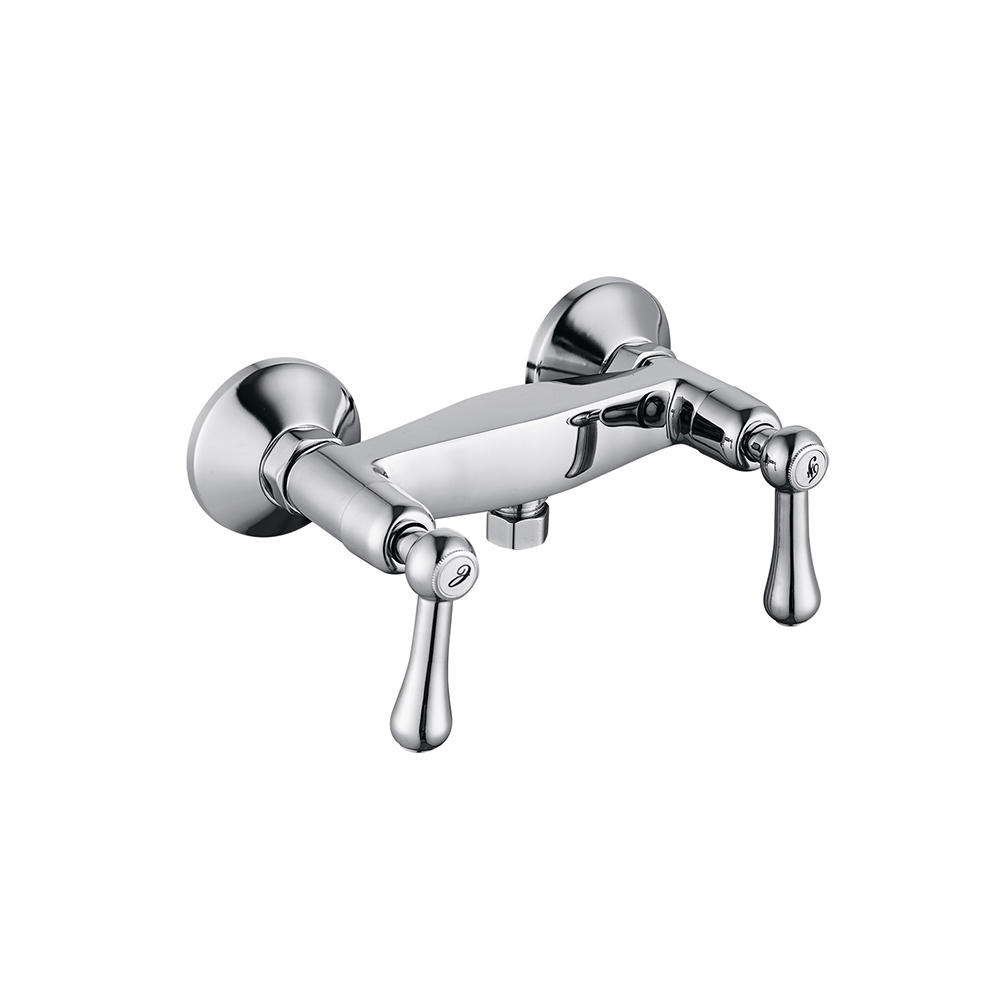 TPM-616101 High quality full copper thickened bathroom hot and cold water-two hand wheel shower faucet