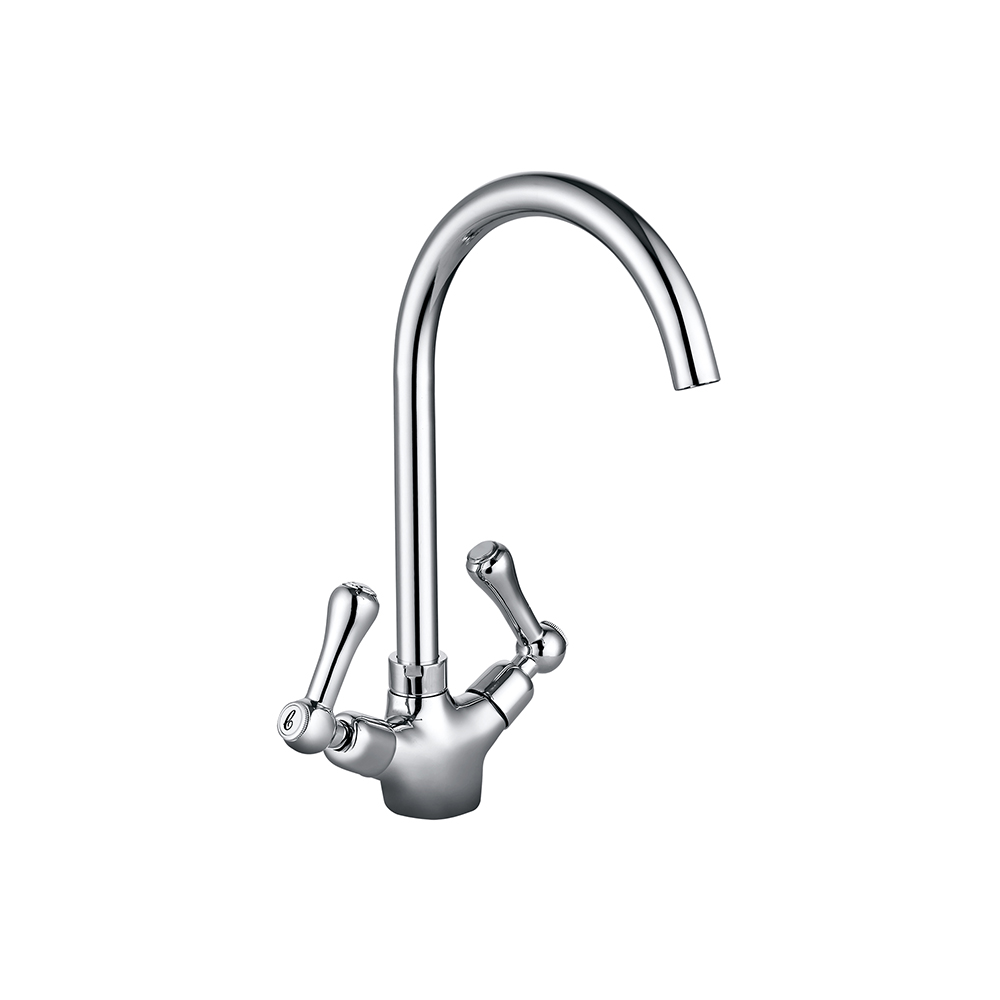 TPM-616103 High-quality all-copper thickened sink wash basin cold and hot water vertical-two hand wheel kitchen faucet