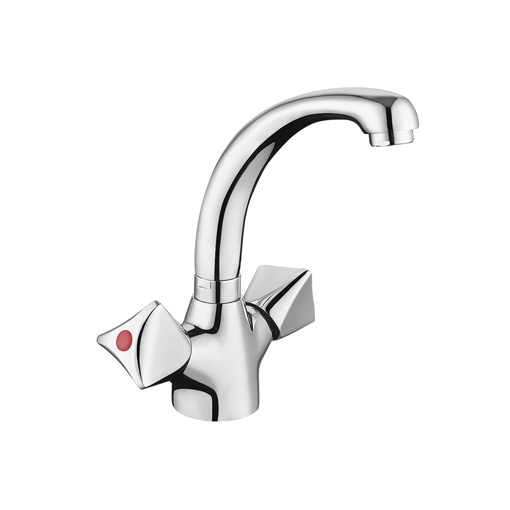 TPM-617101 High Quality Full Copper Thickened Sink Washing Pool Cold and Hot Water Vertical-Hand Wheel Kitchen Faucet