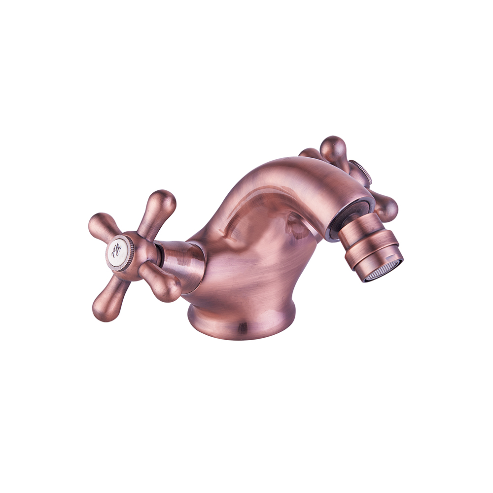 TPM-617105 High Quality Full Copper Thickened Primary Color Bathroom Cold and Hot Water-Two Hand Wheel Basin Faucet