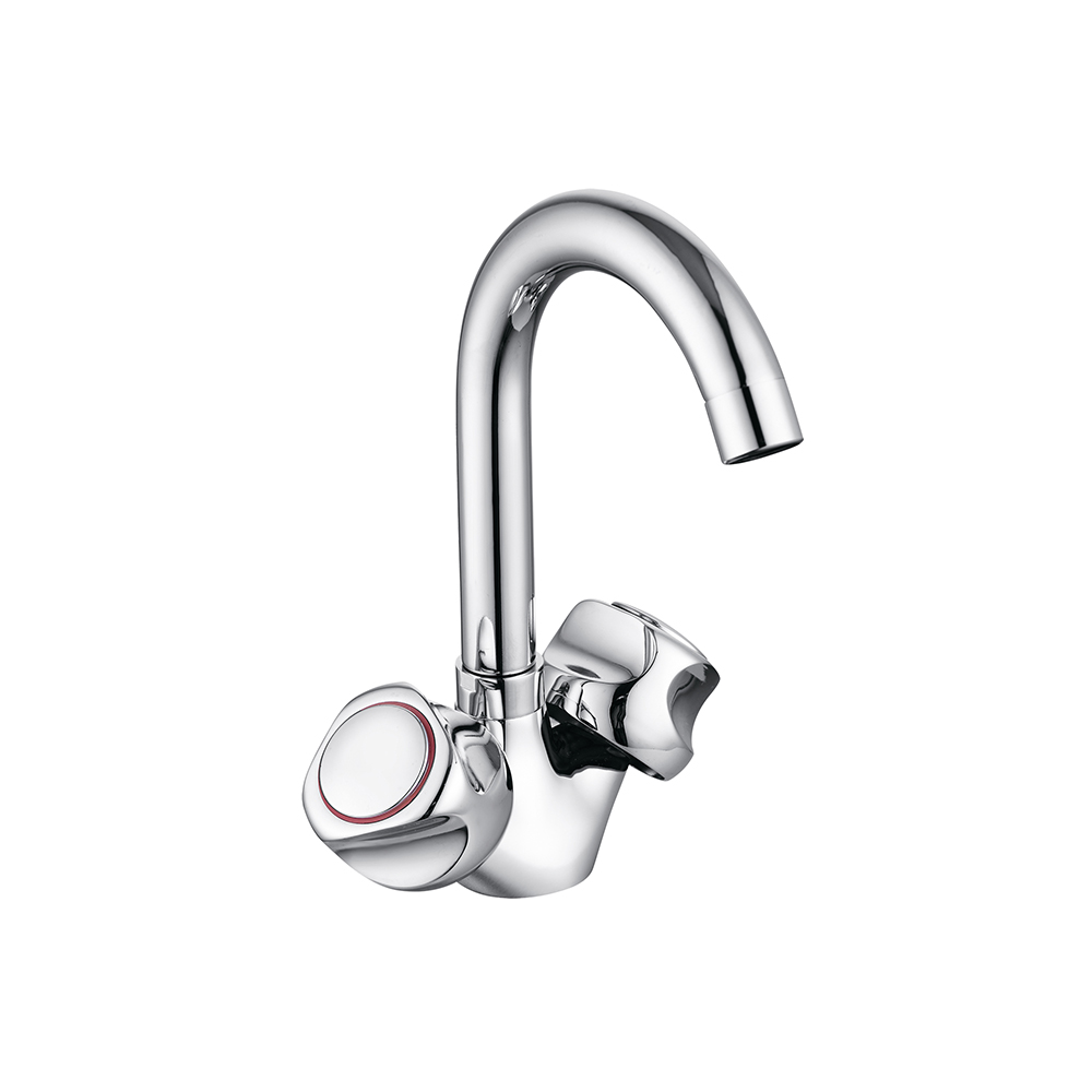TPM-618104 High-quality all-copper thickened sink wash basin cold and hot water vertical-two hand wheel kitchen faucet