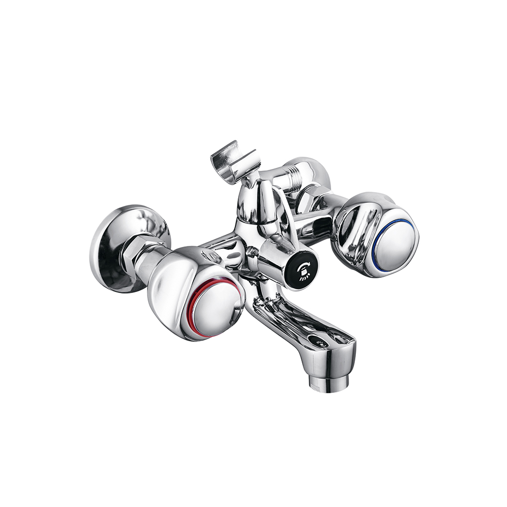 TPM-618106 High quality full copper thickening bathroom toilet toilet hot and cold water-two hand wheel shower faucet