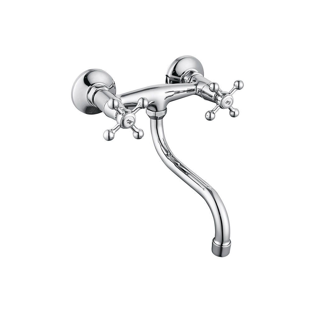 TPM-619102 High quality full copper thickening bathroom toilet toilet low water outlet hot and cold water-two hand wheel shower faucet