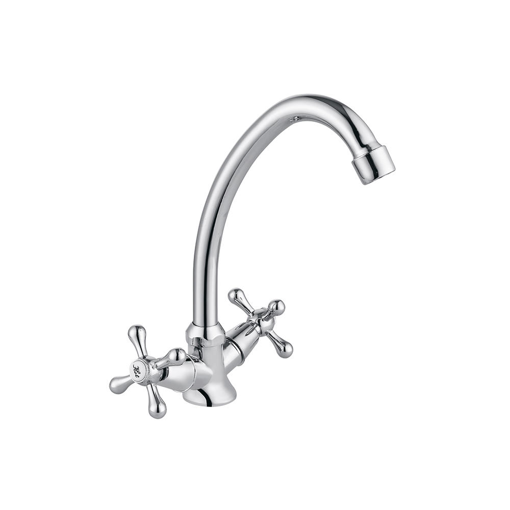 TPM-619103 High quality full copper thickened hot and cold water vertical-two hand wheel kitchen faucet