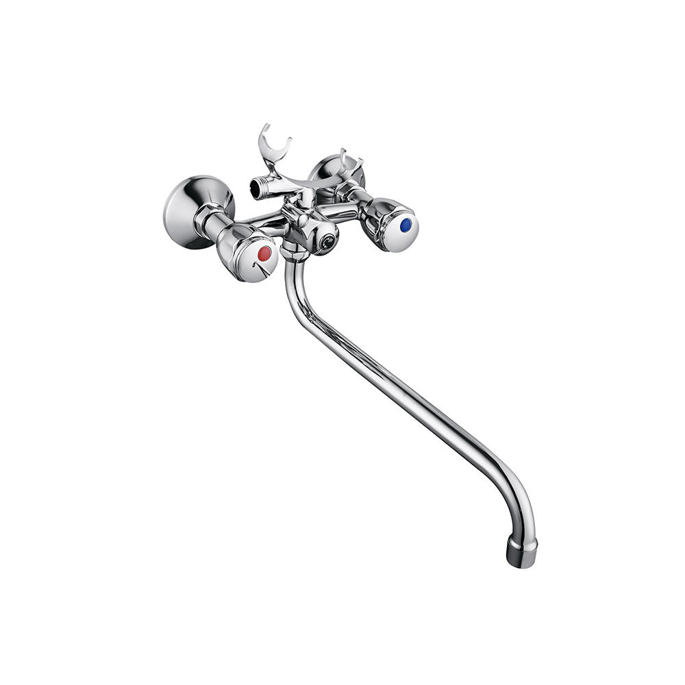 TPM-619106 High quality full copper thickening and lengthening cold and hot water low mouth-two hand wheel shower faucet