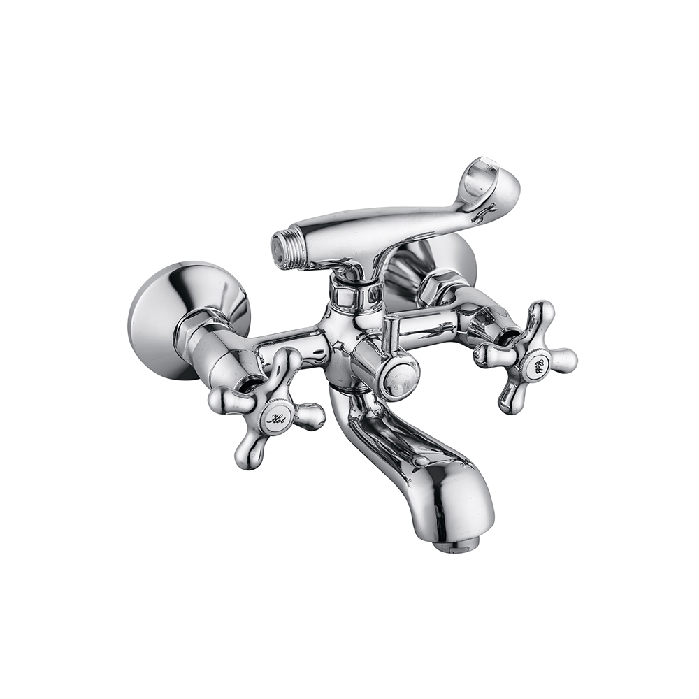 TPM-620102 High quality full copper thickened hot and cold water bathroom toilet-two hand wheel shower faucet
