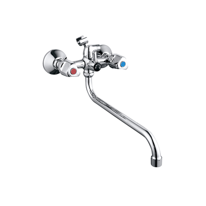 TPM-621107-High quality full copper thickened hot and cold water lengthened shower bath toilet-two hand wheel shower faucet