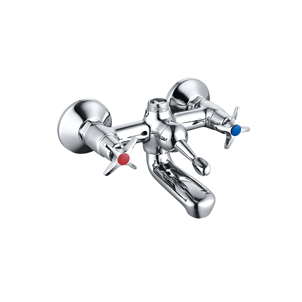TPM-622105-High quality full copper thickened hot and cold water bathroom toilet-two hand wheel shower faucet