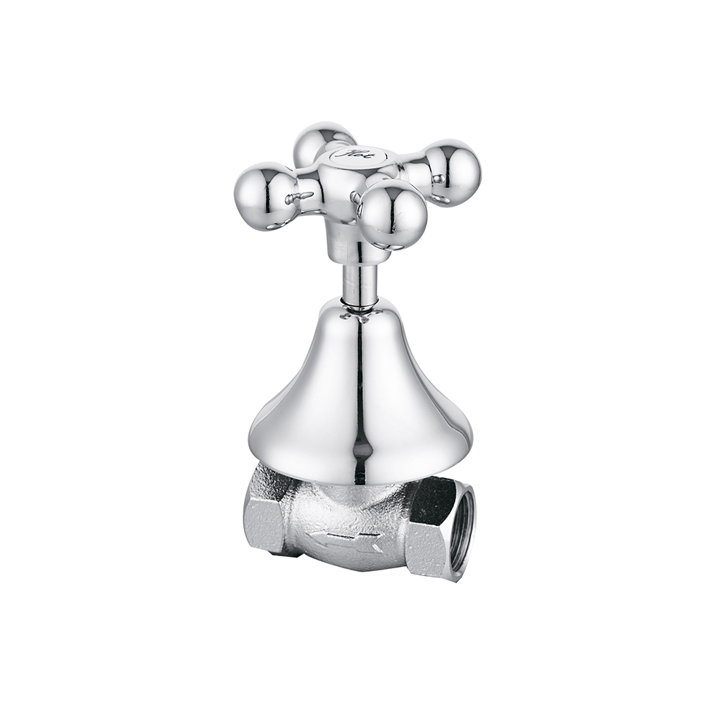 TPM-625116 High-quality all-copper thickened general-purpose cross-shaped inlet and outlet cold water-stop valve