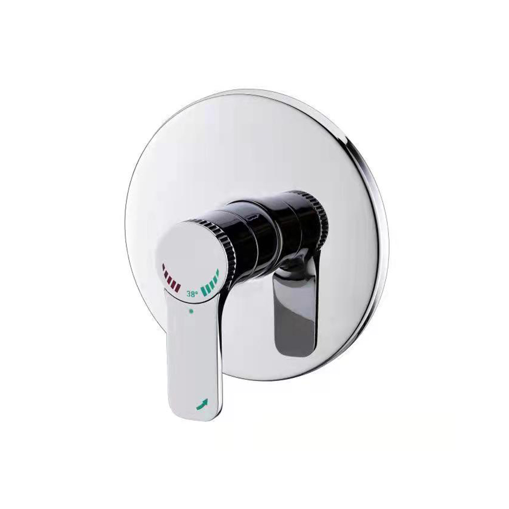 TPM-701106-High quality all copper thickened round bathroom washroom single handle hot and cold water-thermostatic faucet switch