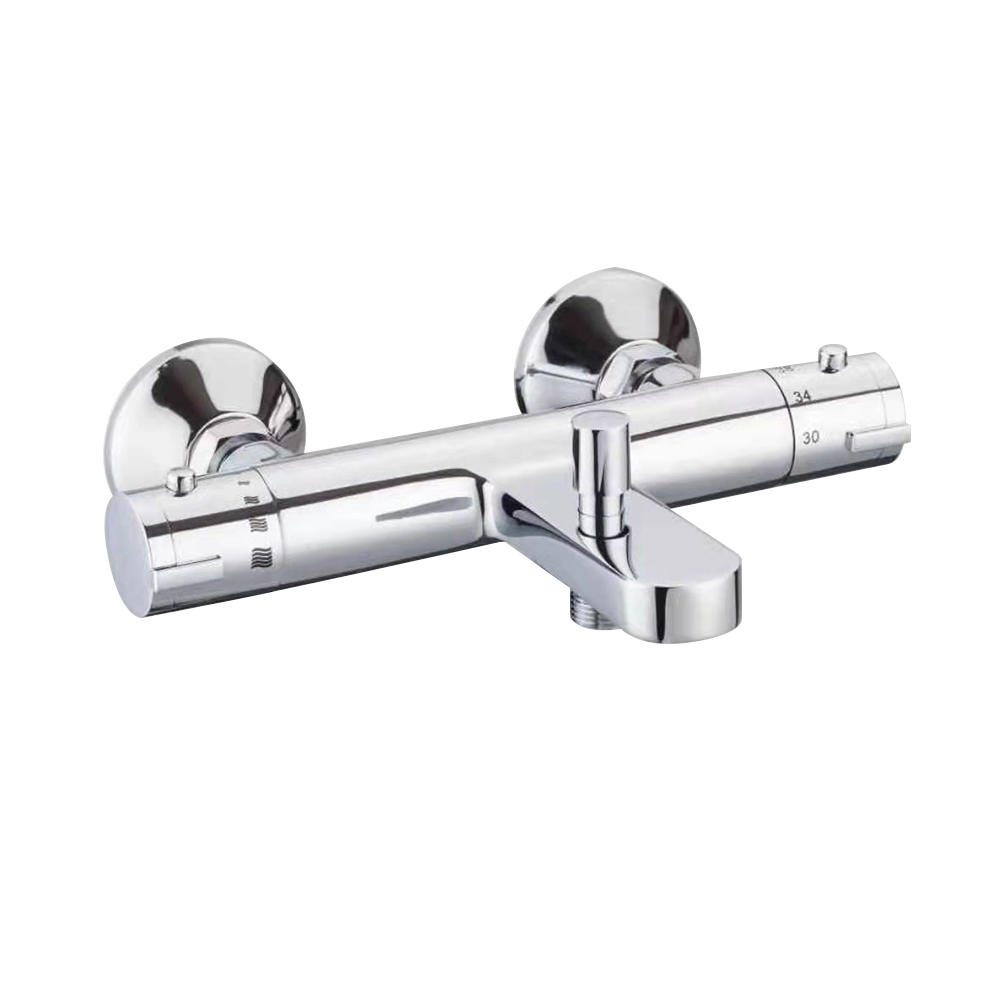 TPM-701101-High quality all-copper wall-out double-opening bathroom hot and cold water-thermostatic shower faucet